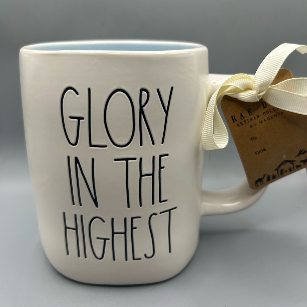 Rae Dunn GLORY IN THE HIGHEST Mug With Angel Christmas 2025 NEW